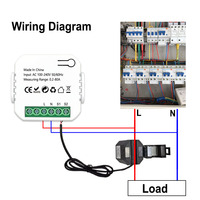Zigbee Tuya WiFi 80A Tuya pengukur energi pintar, klem Sensor arus 2CH, hidup pintar KWH pengukur daya jarak jauh AC100V-240V