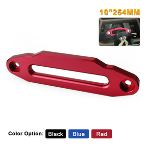 Guía de cuerda para cabrestante de aleación de aluminio de 10 pulgadas (254 mm) para vehículos todoterreno, rojo, negro, azul - Product Image 5