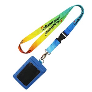 Custom Nylon Security Lanyard Retractable Badge Reel Matte Black <b>Snap</b> ID Card Holder Acrylic Chain Logo - Product Image 3