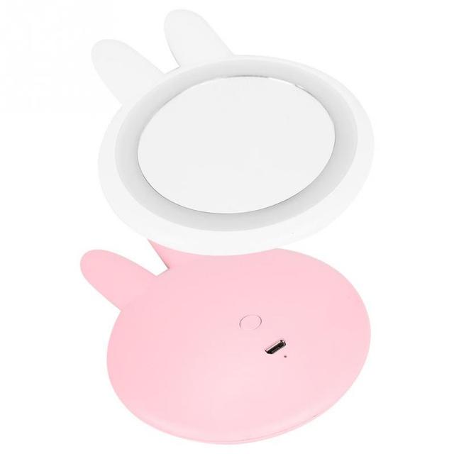 L07 Cat's LED Fill Ring Light Plastic Mini 5500K Portable Rechargeable USB 3 Modes SOS Selfie Makeup Mirror
