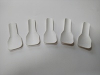 Cuillère en papier biodégradable jetable 65mm pour fruits blancs Cuillère en papier pour crème glacée Couverts en papier