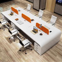 Station de travail de bureau moderne modulaire haut de gamme avec bureau en panneaux de bois