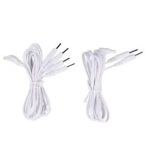 2.0mm Pin Medical Cable 2.35mm Safety Plug Jack TENS Electrode Lead Cable For Adhesive Hydrogel Electrode Pads and TENS Machine