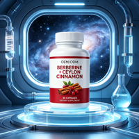 Complément Alimentaire Herbal à Haute Concentration de Berbérine avec Extrait de Cannelle de Ceylan pour l'Équilibre Métabolique Quotidien - 60 Capsules