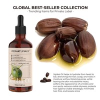 Minyak Jojoba Organik OEM 100% Murni, Cold Pressed, dari Biji Simmondsia Chinensis (Jojoba) untuk Perawatan Wajah, Rambut, Tubuh, dan Kuku