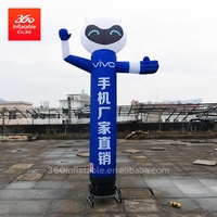 360 publicidad exterior personalizada da la bienvenida a la publicidad bailarina de aire inflable personalizado vivo Oppo Robot bailarín de aire de dibujos animados