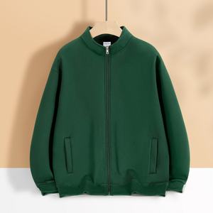 Sudadera con cremallera y capucha Unisex Streetwear bordado Logo en blanco hombres Stand Collar sudaderas con capucha sudadera de alta calidad - Product Image 4