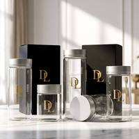 Vente en gros de mini-tubes en verre borosilicate avec bouchon à vis en aluminium, pot de stockage étanche de 50 ml pour aliments pour bébés, flacons pour boissons