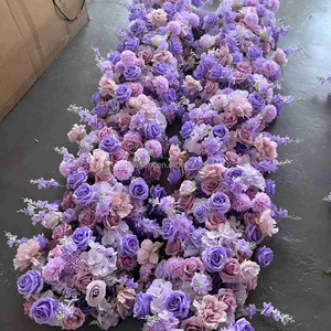 Arreglo Floral para Escenario <span class=keywords><strong>de</strong></span> Boda RF-MX05, Hilera <span class=keywords><strong>de</strong></span> Flores Artificiales <span class=keywords><strong>de</strong></span> Rosas Coloridas para Bodas <span class=keywords><strong>de</strong></span> Estilo Occidental Moderno - Product Image 1