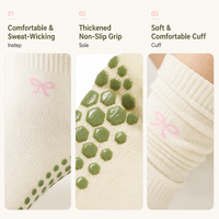 Chaussettes de yoga professionnelles en tricot antidérapantes pour femmes, chaussettes de yoga personnalisées avec logo, chaussettes de yoga souples pour le Pilates, le fitness en intérieur, les sports sur le sol, chaussettes de yoga avec grip