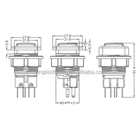 Bouton de machine d'arcade 27.8x27.8mm avec accessoires de jeu de commutateur