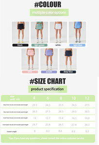 Quần tập yoga cạp cao giảm béo có túi cho Nữ quần vợt yoga xếp li váy Tập Gym Tập thể dục chạy tập thể dục thể thao quần short giản dị - Product Image 2