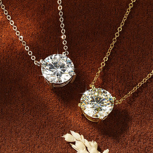 Nuova <span class=keywords><strong>Collana</strong></span> con Pendente <span class=keywords><strong>Solitario</strong></span> a V per Donna, Elegante e alla Moda, con Moissanite Brillante, Semplice, Collezione 2026 - Product Image 4