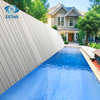 Couverture de piscine carrée pliable à chargement automatique Water Crown avec cadre en acier inoxydable renforcé, panneaux composites PVC WPC, gonflable