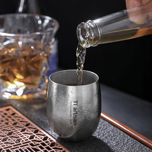 แก้วเบียร์ไทเทเนียม 130 มล. แก้วไทเทเนียมอเนกประสงค์สำหรับชา กาแฟ ใช้สำหรับกิจกรรมกลางแจ้ง ตั้งแคมป์ เดินป่า ปิกนิก ใช้ในบ้าน ผิวเคลือบแบบคริสตัลไลซ์ - Product Image 2