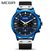 Montre Homme MEGIR 2080, Montre Sportive pour Hommes, Étanche, Montre à Quartz de Marque Haut de Gamme, Horloge