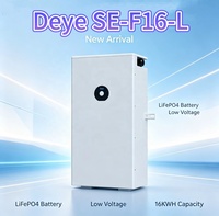Nouvelle batterie LiFePO4 Deye SE-F16-L en stock UE, 16 kWh, système BMS parallèle jusqu'à 32 unités, protection IP21 pour systèmes solaires hybrides