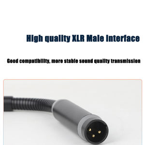 Micrófono de cuello de cisne con cable DJ Broadcast Metal Desktop 3Pin Xlr Male Flexible Hose Mic Diseño robusto Clear Sound Conference Stage - Product Image 3