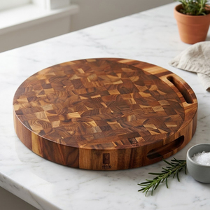 Planche à découper en bois d'acacia massif de haute qualité, durable, 30x30x3.2cm, pour la cuisine domestique, stock usine, pour la viande et la maison - Product Image 1