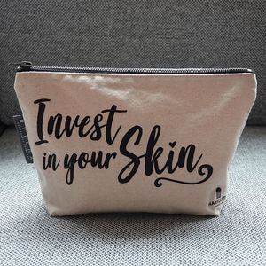 High Quality 100% Organic Cotton <b>Toiletry</b> Bag Pouch Large Capacity Cosmetic <b>Storage</b> Bag Reusable Cotton Canvas Zipper Pouch - Product Image 5