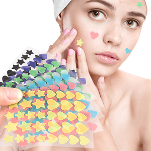 <span class=keywords><strong>Cerotti</strong></span> <span class=keywords><strong>Copri</strong></span>-Imperfezioni in PE Colorati a Forma di Cuore e Stella, Impermeabili, Delicati sulla Pelle, per Coprire Brufoli, Macchie e Acne - Product Image 6
