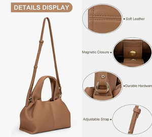 批发女式云饺子厂家新款PU皮革单肩斜挎包法国奢华设计师几何 - Product Image 6