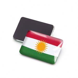 Aimants de réfrigérateur personnalisés en métal, souvenirs de mosquée, drapeau du Kurdistan - Product Image 2