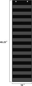Classroom Words Pocket Chart with 12 Clear Pockets, Black Standard Pocket Chart for Classroom and Home for Sentence <b>Strips</b> - Product Image 2
