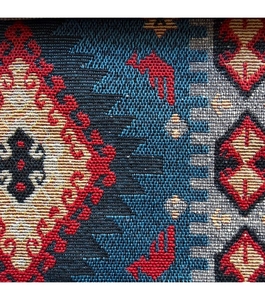 Tela de Lino de Aspecto Bohemio con Textura Natural, Tela Tejida Estampada Rústica para Textiles del Hogar y Tapicería de Muebles - Product Image 3
