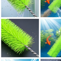 Brosse filtrante de nettoyage à poils haute densité en PET/PP/PBT/PA pour la filtration des bassins à carpes koï et des bassins à poissons, de 30 cm à 200 cm