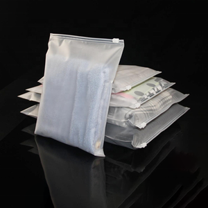 Eco Friendly Customize Plastic PVC Slider Transparent Zipper Bags Frosted Zip Lock Bags For Clothing