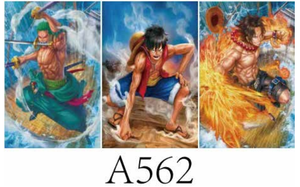 500 Diseños, 40*30cm, Imagen Lenticular 3D con Efecto Flip, Anime One Piece, Luffy Gear 5, Póster Lenticular 3D <span class=keywords><strong>de</strong></span> Plástico, Arte Mural - Product Image 4