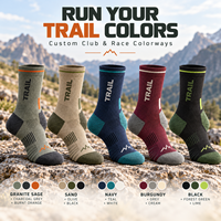 Chaussettes de trail running personnalisées respirantes et amorties avec logo pour la course en extérieur et la randonnée, faible MOQ, OEM