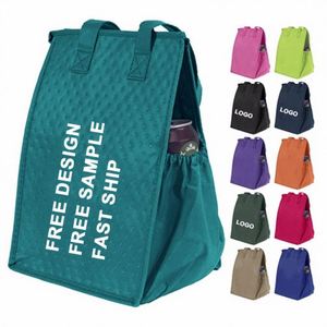 Sac isotherme personnalisé avec logo, imprimé, non tissé, pour courses, sac de transport, sac de rangement alimentaire, sac à lunch thermique - Product Image 1