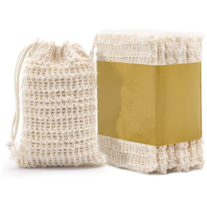 Pochette en sisal de chanvre naturel personnalisée avec cordon de serrage pour les économiseurs de savon de salle de bain et de <span class=keywords><strong>cuisine</strong></span> Impression écologique pour l'industrie - Product Image 2