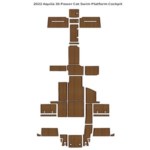 Plataforma de Baño para Barco <span class=keywords><strong>Aquila</strong></span> 36 Power Cat 2022, Alfombrilla de Espuma EVA para Cubierta de Barco, Estilo SeaDek MarineMat Gatorstep, Adhesiva - Product Image 1