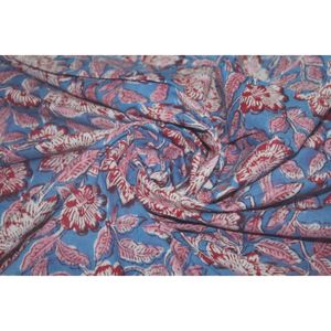 Indian Authentic Handmade Lightweight Block Print Fabric for Clothing Quilt Scarf Dress Curtain & Cover Materials - Product Image 6