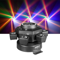 QSE Lighting Projecteur à 6 Bras 150W avec Bande LED RGBW, Laser Stroboscopique DMX, CRI 90 Élevé, Lumière de Scène pour Piste de Danse, DJ, Discothèque, Bar