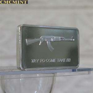 Amerikanische Silbermünze 1 Unze. 100 Mills versilbert Versuchen Sie zu kommen Nehmen Sie es Ak47 Bar - Product Image 6