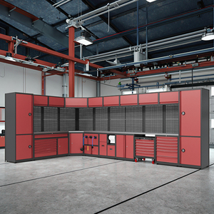 Sistema di Armadi Modulari Rockshell per Postazione di <span class=keywords><strong>Lavoro</strong></span> Organizzata Combinazione di Grandi Armadi da Garage e <span class=keywords><strong>Banco</strong></span> da <span class=keywords><strong>Lavoro</strong></span> per Officina - Product Image 1