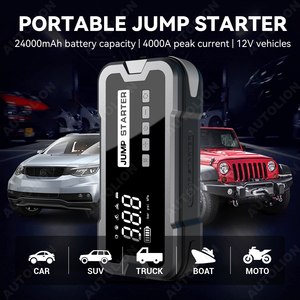 Démarreur de voiture 4000A Peak 24000mAh, compresseur d'air intégré 150PSI, charge rapide PD65W pour moteurs essence 12.0L et diesel 10.0L - Product Image 5