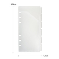 Enveloppes à languettes transparentes en PP/PVC personnalisées A6/A5 pour classeur de budget