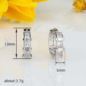Orecchini a rombo in stile coreano, gioielli minimalisti per l'orecchio da donna, per uso quotidiano, outfit casual, accessorio regalo - Product Image 4