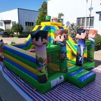 Château Gonflable Compact pour Enfants - Jeu de Rebond et Toboggan Extérieur pour Fêtes - Offre Spéciale