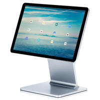 Approvisionnement direct usine – Systèmes de point de vente Android ultra-minces en aluminium argenté de 15,6 pouces avec support de bureau – OEM/ODM personnalisé