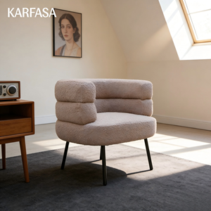 Fauteuil <span class=keywords><strong>Bobo</strong></span> Confortable en Tissu Doux de Style Nordique Karfasa Modèle 5256 pour Salon Chambre Réception - Product Image 3