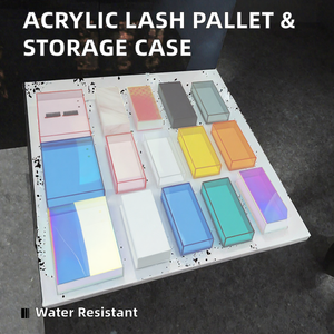 Boîte de rangement pour cils en acrylique, support pour palette de cils, organisateur anti-poussière, étui pour extension de cils, outil de beauté - Product Image 2