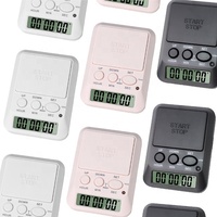 Timer Dapur Digital Multifungsi, Hitung Naik & Turun, Alarm, Layar LCD dengan Area Logo Besar dan Lampu Latar