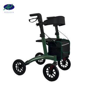 รถช่วยเดินแบบพับได้ น้ำหนักเบา ทำจากอลูมิเนียม ล้อสำหรับทางวิบาก ที่นั่งปรับได้ มีที่วางแขน สำหรับผู้สูงอายุและผู้พิการ - Product Image 2