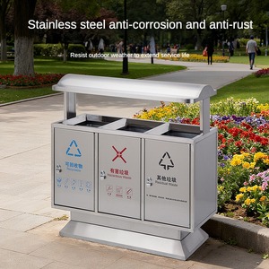 Thành phố đường phố công viên danh lam thắng cảnh Thùng rác dày thùng rác kích thước lớn 3 4 phân loại thùng rác cho khu dân cư Quận - Product Image 3